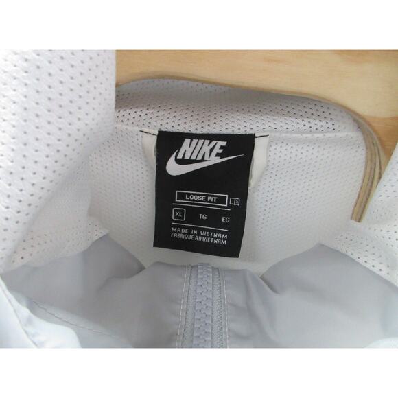 Nike Windrunner Windbreaker Mens XXL 2XL Jacket White Gray AR2191-100 - Picture 2 of 16